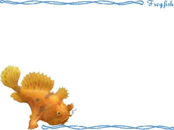 （蛙鮟鱇）カエル アンコウ／（躄魚）イザリウオの年賀状／非商用無料イラスト