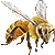 蜂（セイヨウミツバチ）／アイコン