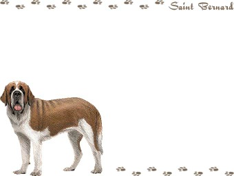 セントバーナードの年賀状／非商用無料イラスト