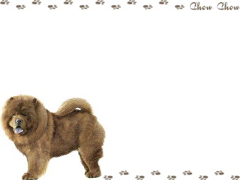 チャウチャウの年賀状／非商用無料イラスト