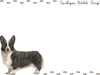 ウェルシュ コーギー カーディガンの年賀状／非商用無料イラスト