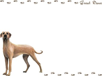 グレート デーン、グレートデンの年賀状／非商用無料イラスト