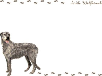アイリッシュ ウルフハウンドの年賀状／非商用無料イラスト