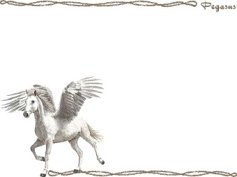 ペガサス、天馬（てんま）の年賀状／非商用無料イラスト