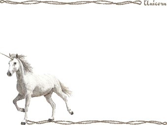 ユニコーン／一角獣（いっかくじゅう）の年賀状／非商用無料イラスト