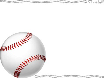野球のボール（硬球）の年賀状／非商用無料イラスト