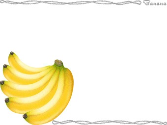 甘蕉（バナナ）の年賀状／非商用無料イラスト