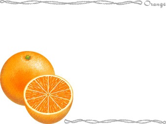 バレンシア オレンジの年賀状／非商用無料イラスト