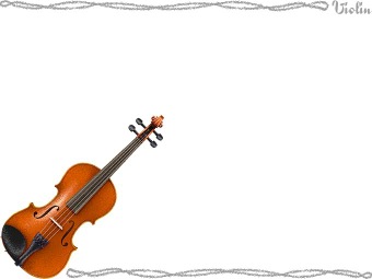 バイオリン（ヴァイオリン）の年賀状／非商用無料イラスト