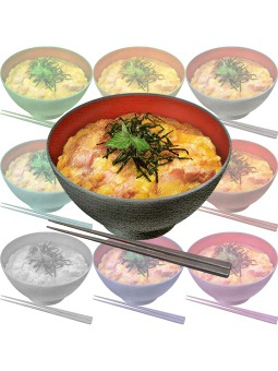 親子丼（おやこどん、おやこどんぶり）のポストカード／無料イラスト