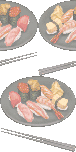 握り寿司の壁紙／非営利無料イラスト