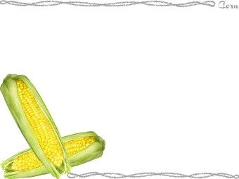 とうもろこしの年賀状／条件付無料素材