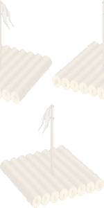 筏の壁紙／無料イラスト
