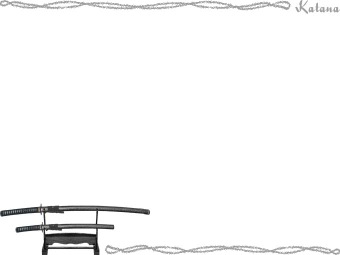 日本刀（太刀）の年賀状／非商用無料イラスト