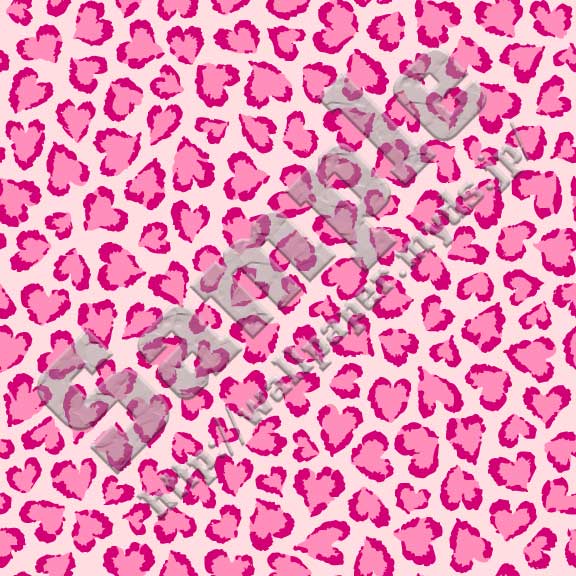 ハート型豹柄の図案サンプル