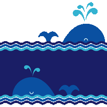 144 くじらボーダーの携帯背景画像
