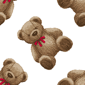 282 赤リボンのクマの携帯背景画像