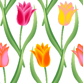 582 四色チューリップの携帯背景画像