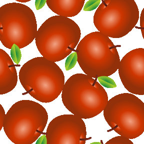 534 完熟赤リンゴのテキスタイルデザイン