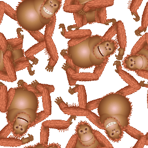 595 ランダムオランウータンの総柄図案