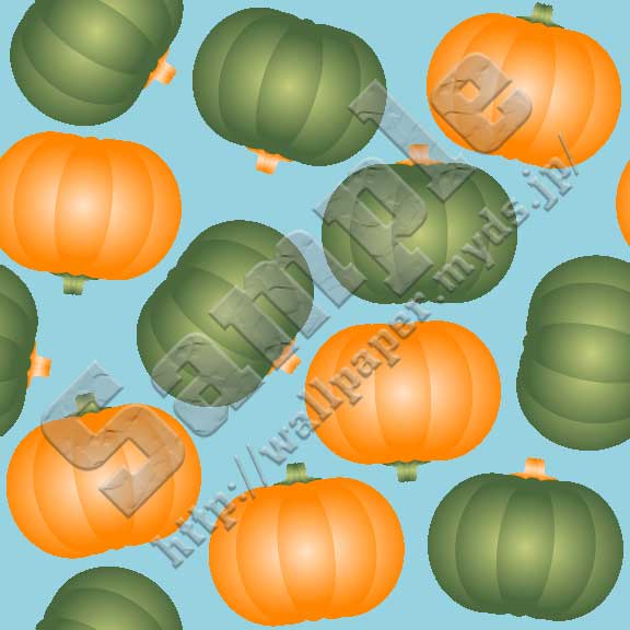 二色カボチャの総柄サンプル
